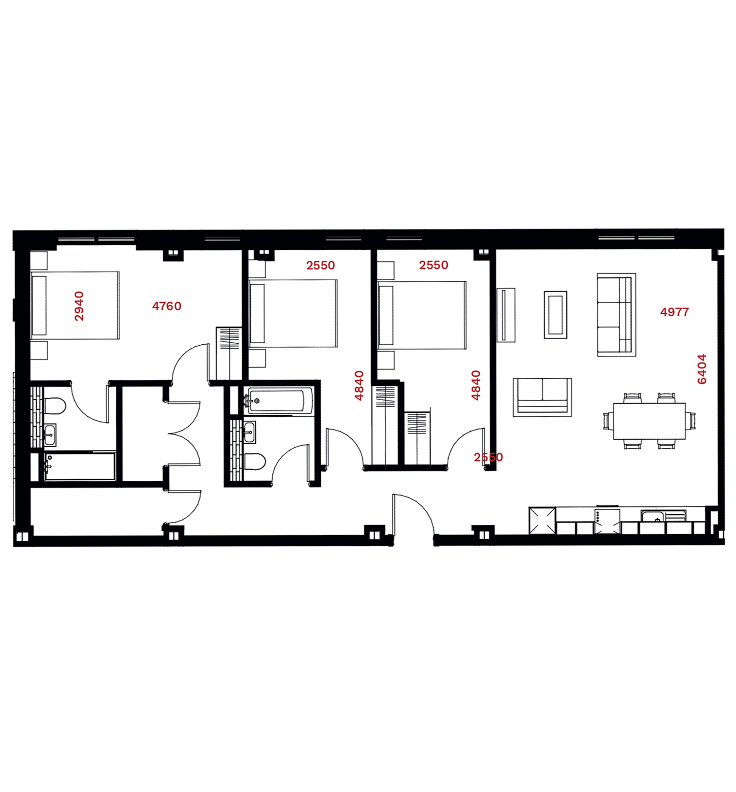 Three Bed